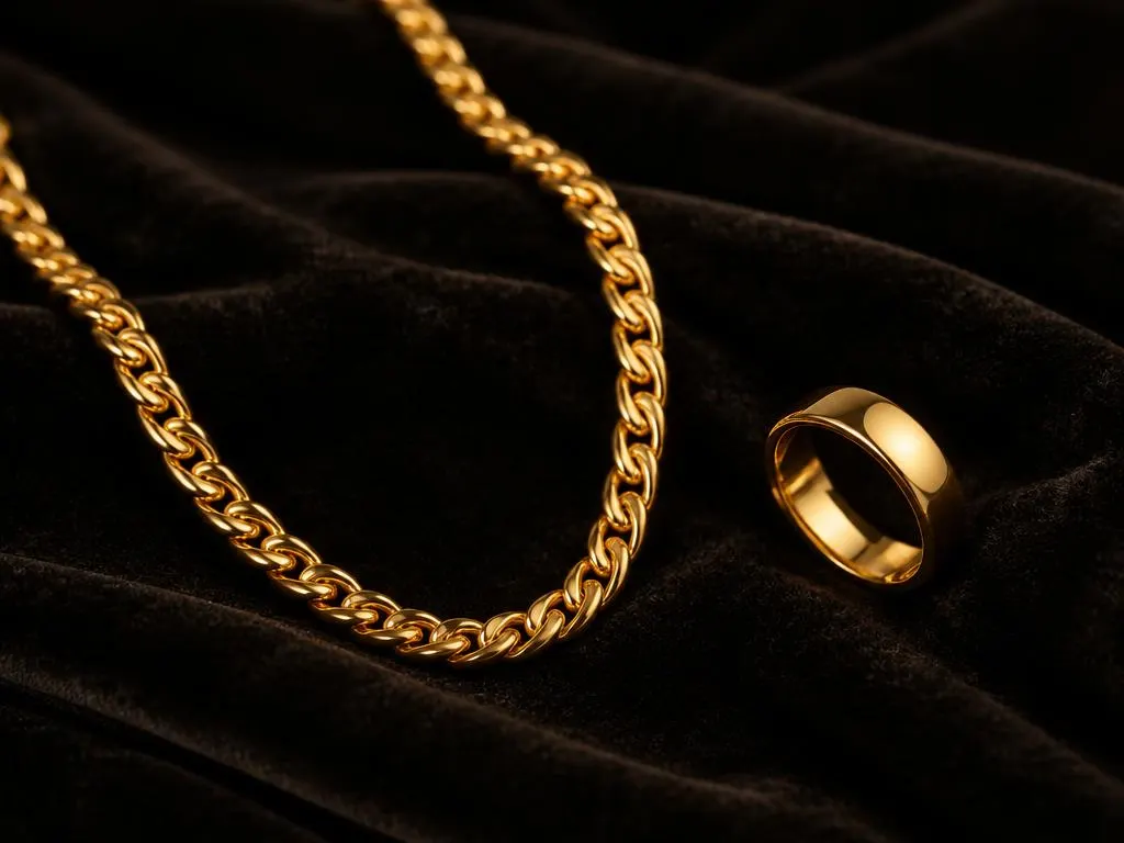 corrente e anel de ouro 18k para venda no Rio de Janeiro